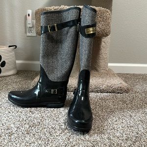 Hunter Rain Boots Herringbone Style